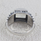 Rainbow Moonstone Silver Rings