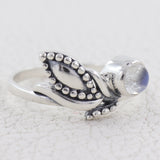 Rainbow Moonstone Silver Ring