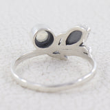 Rainbow Moonstone Silver Ring
