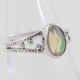 Natural Ethiopian Opal 925 Sterling Silver Rings
