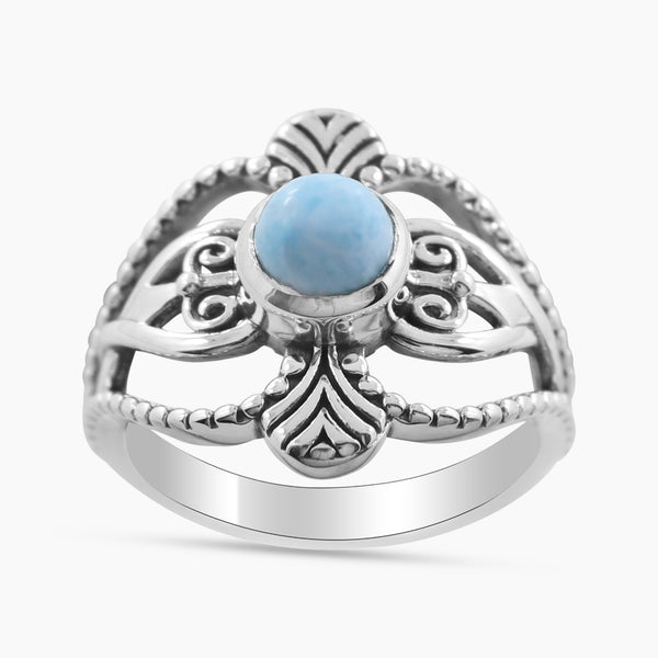 Larimar 925 Sterling Silver Ring