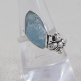 Natural Aquamarine Silver Ring
