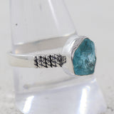 Natural Apatite Silver Ring
