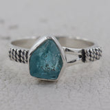 Natural Apatite Silver Ring