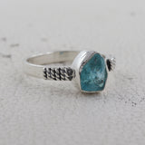 Natural Apatite Silver Ring