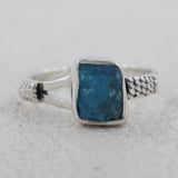 Natural Apatite Silver Ring