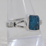 Natural Apatite Silver Ring