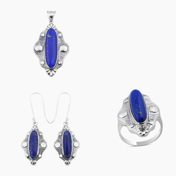 Lapis Lazuli Silver Pendant Sets