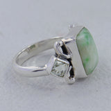925 Sterling Silver Emerald Ring
