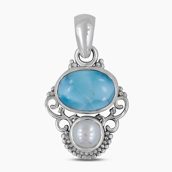 925 Silver Larimar Pendants