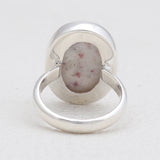 Pink Thulite Silver Rings