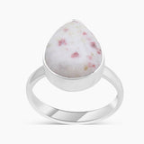 Pink Thulite Silver Rings
