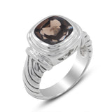 925 Sterling Silver Smoky Quartz Rings