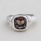 925 Sterling Silver Smoky Quartz Rings