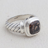925 Sterling Silver Smoky Quartz Rings