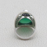 925 Sterling Silver Green Onyx Ring