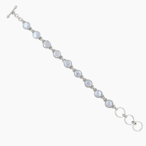 Pearl adjustable Bracelets 925 Sterling Silver
