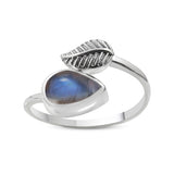 Rainbow Moonstone 925 Silver Ring