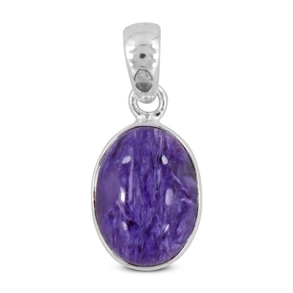 925 Sterling Silver Charoite Pendant