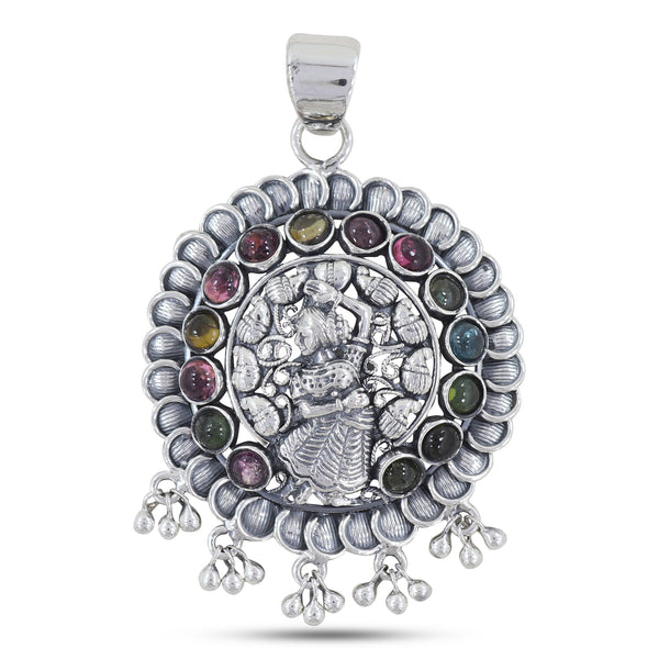 Indian Bridal Tribe Tourmaline Silver Pendants