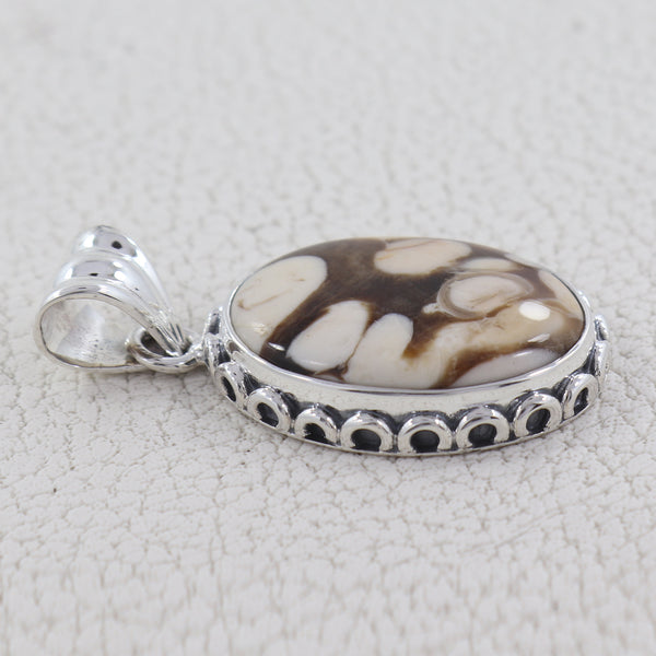 Peanut Wood Jasper Silver Pendants