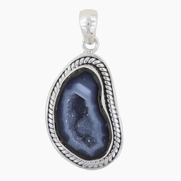 925 Sterling Silver Coconut Druzy Pendants