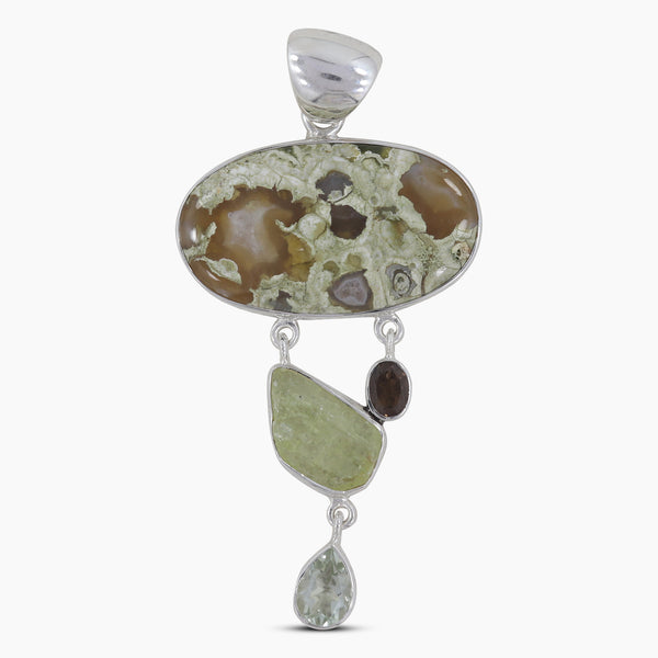 Rainforest Jasper Silver Pendants