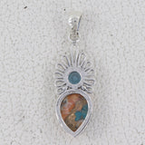 Spiny Oyster Turquoise Sliver Pendants