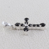 Holy Cross Blue Topaz Silver Pendants