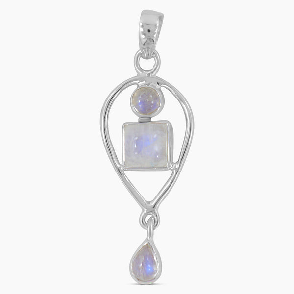 Rainbow Moonstone Silver Pendants