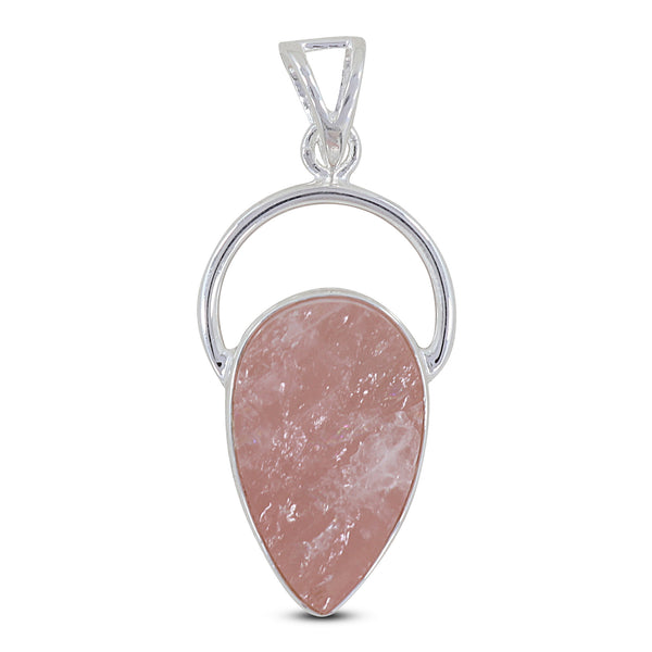 925 Sterling Silver Rose Quartz Pendants
