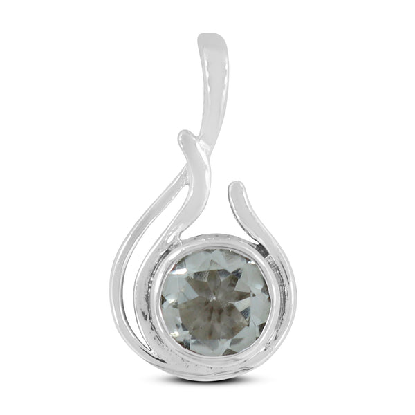 925 Sterling Silver Green Amethyst Pendants