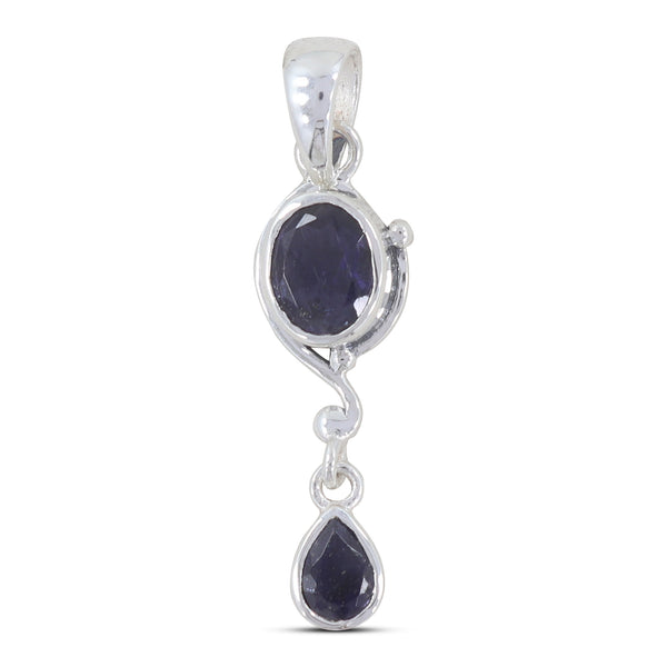 925 Sterling Silver Blue Topaz Pendant