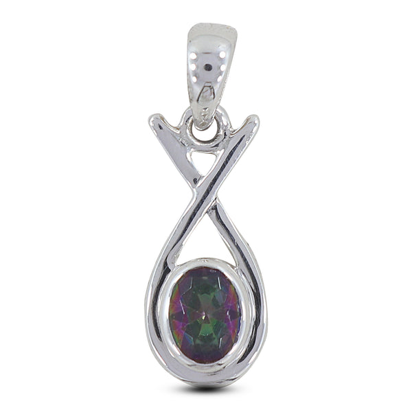 925 Sterling Silver Mystic quartz Pendant
