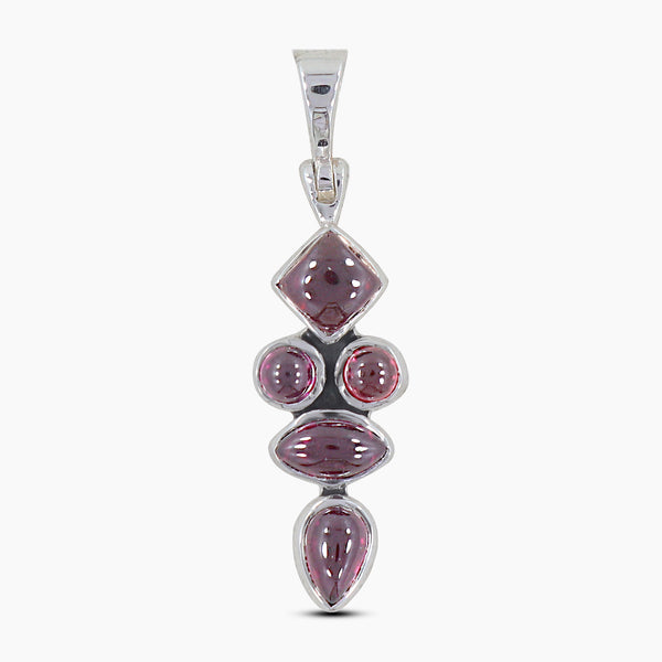 925 Sterling Silver Garnet Pendants