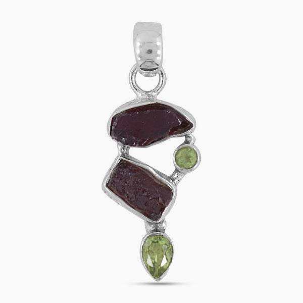 925 Sterling Silver Garnet Pendants