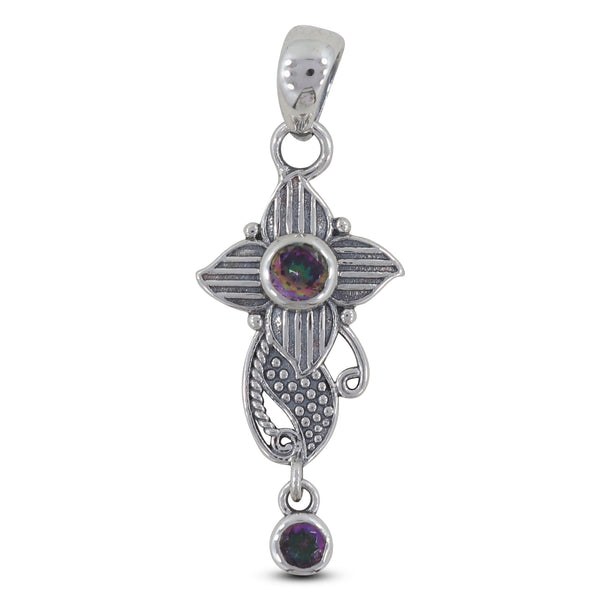 925 Sterling Silver Garnet Pendant