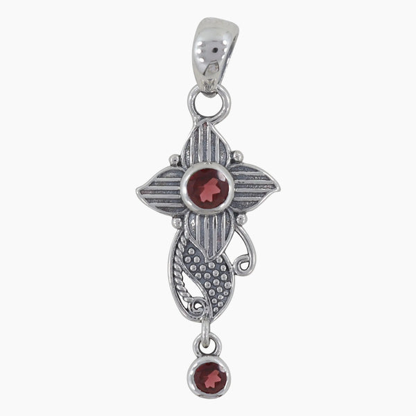 925 Sterling Silver Garnet Pendants