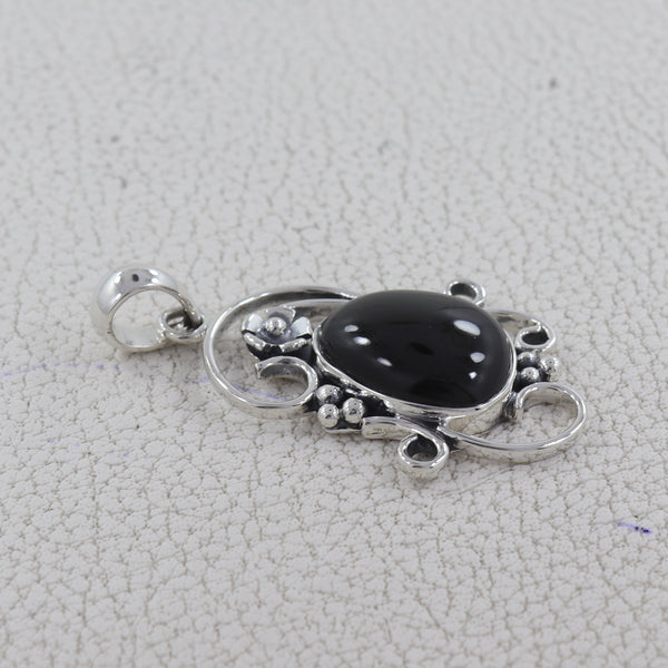 925 Sterling  Silver Black Onyx Pendant