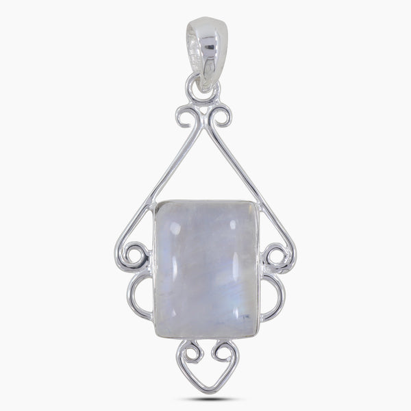 925 Sterling Silver Rainbow Moonstone Pendants