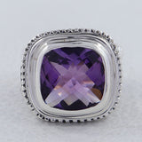 925 Sterling Silver Amethyst Ring