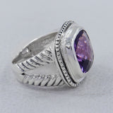 925 Sterling Silver Amethyst Ring
