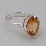 Natural Amethyst Silver Ring