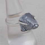 Nature Silicon Rough Stone Prong Set - 925 Sterling Silver Ring