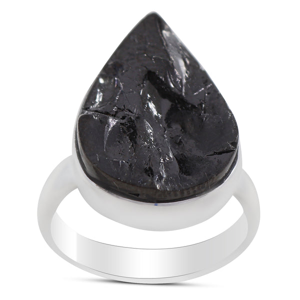 Natural Shungite Silver Ring