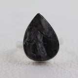 Natural Shungite Silver Ring