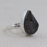 Natural Shungite Silver Ring