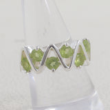 Natural Peridot Silver Rings