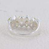 Natural Peridot Silver Rings