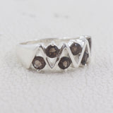 Natural Peridot Silver Rings